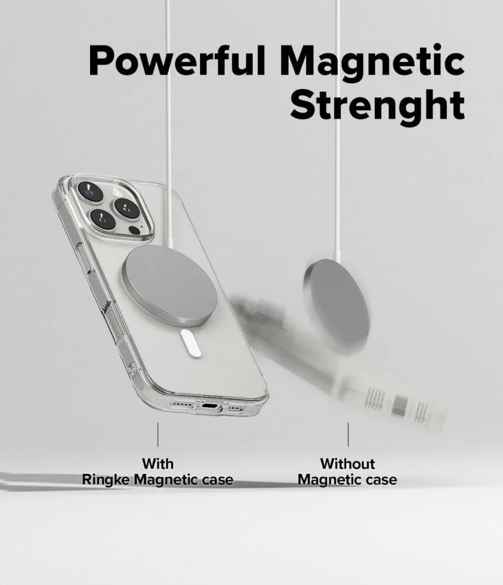 Ringke Fusion Magnetic Hoesje iPhone 16 Pro - Matte Transparant