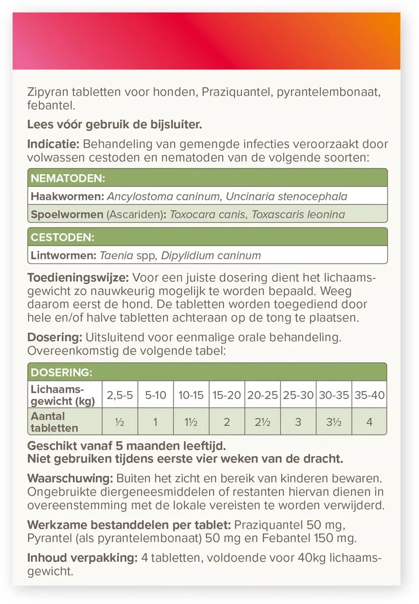 Beaphar All-in-one Ontworming Tabletten Hond 2,5-20kg - 2 Stuks