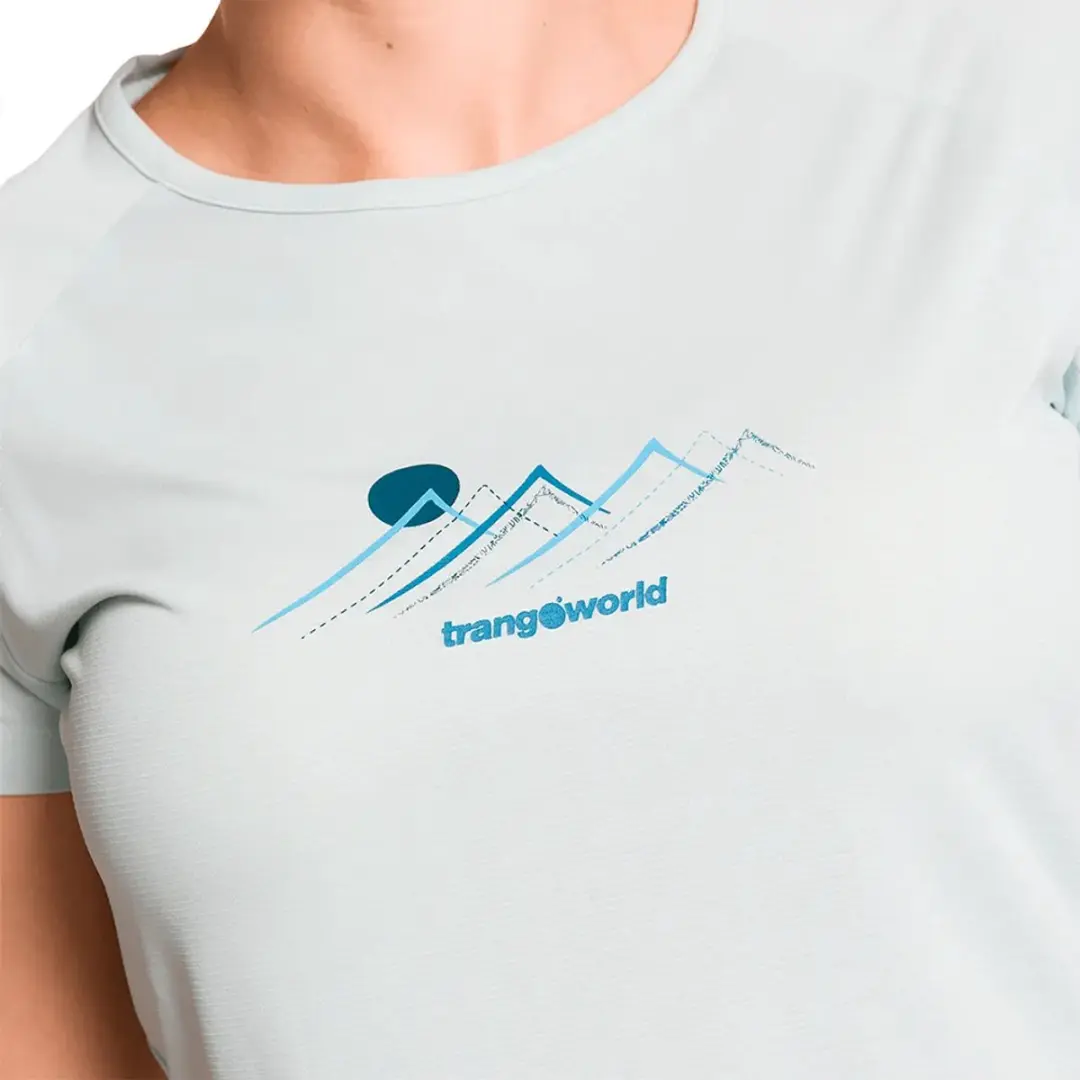 Trangoworld Mudgee Dames T-shirt - Wit/Blauw - M - afbeelding 3 van 4