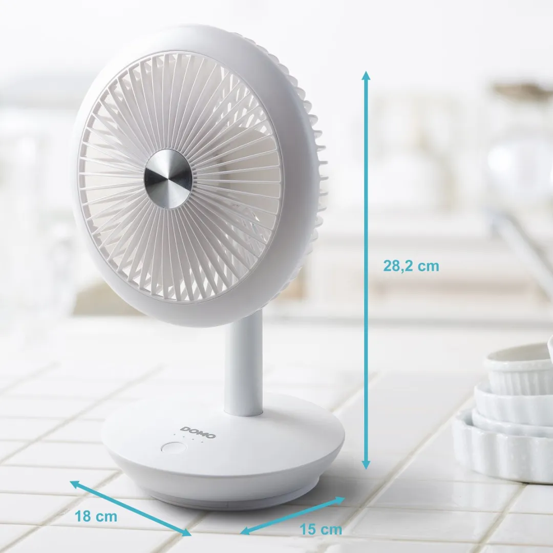 Domo DO8147 Mini Ventilator - 5W - 4 Snelheden - Wit