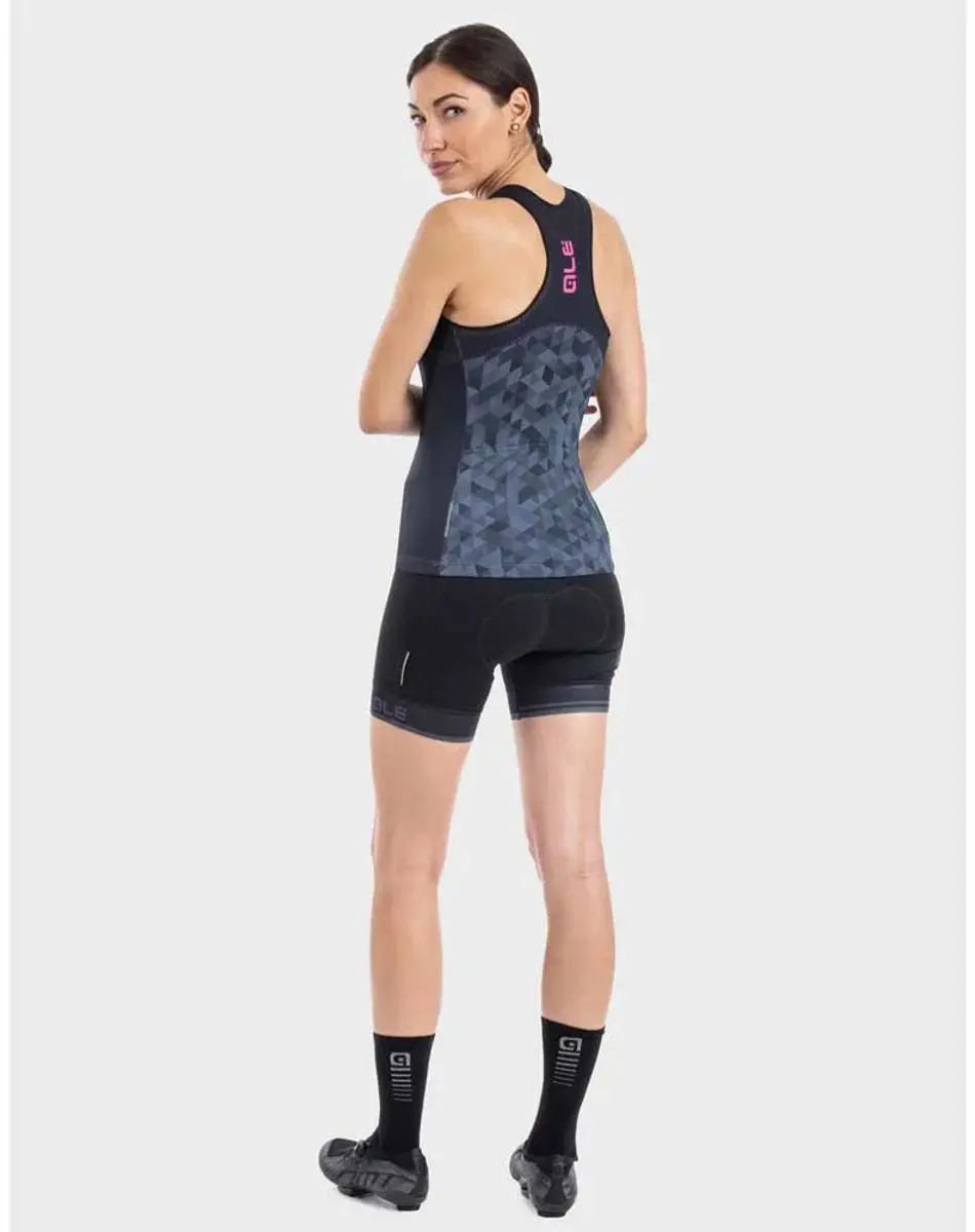 Ale Triangles Mouwloos T-shirt Zwart,Grijs XS Vrouw - afbeelding 3 van 4
