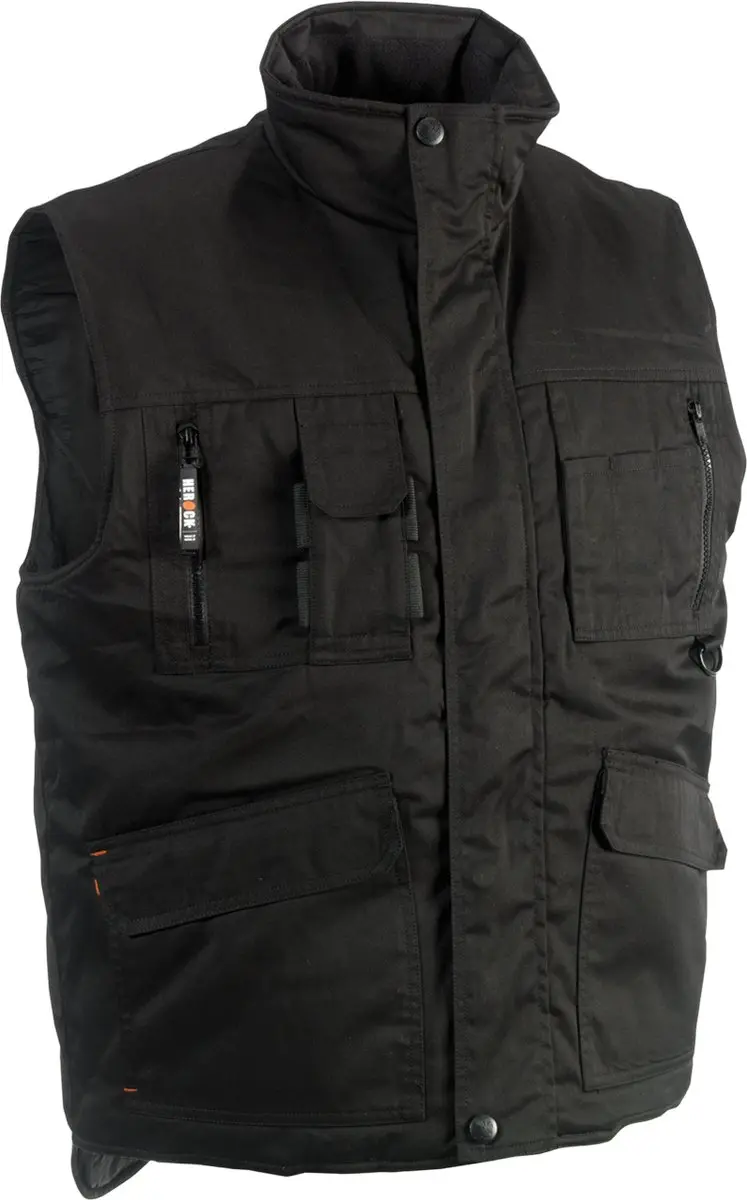 Herock Donar bodywarmer Lange rug (0902) - Grijs | Zwart - XXXL