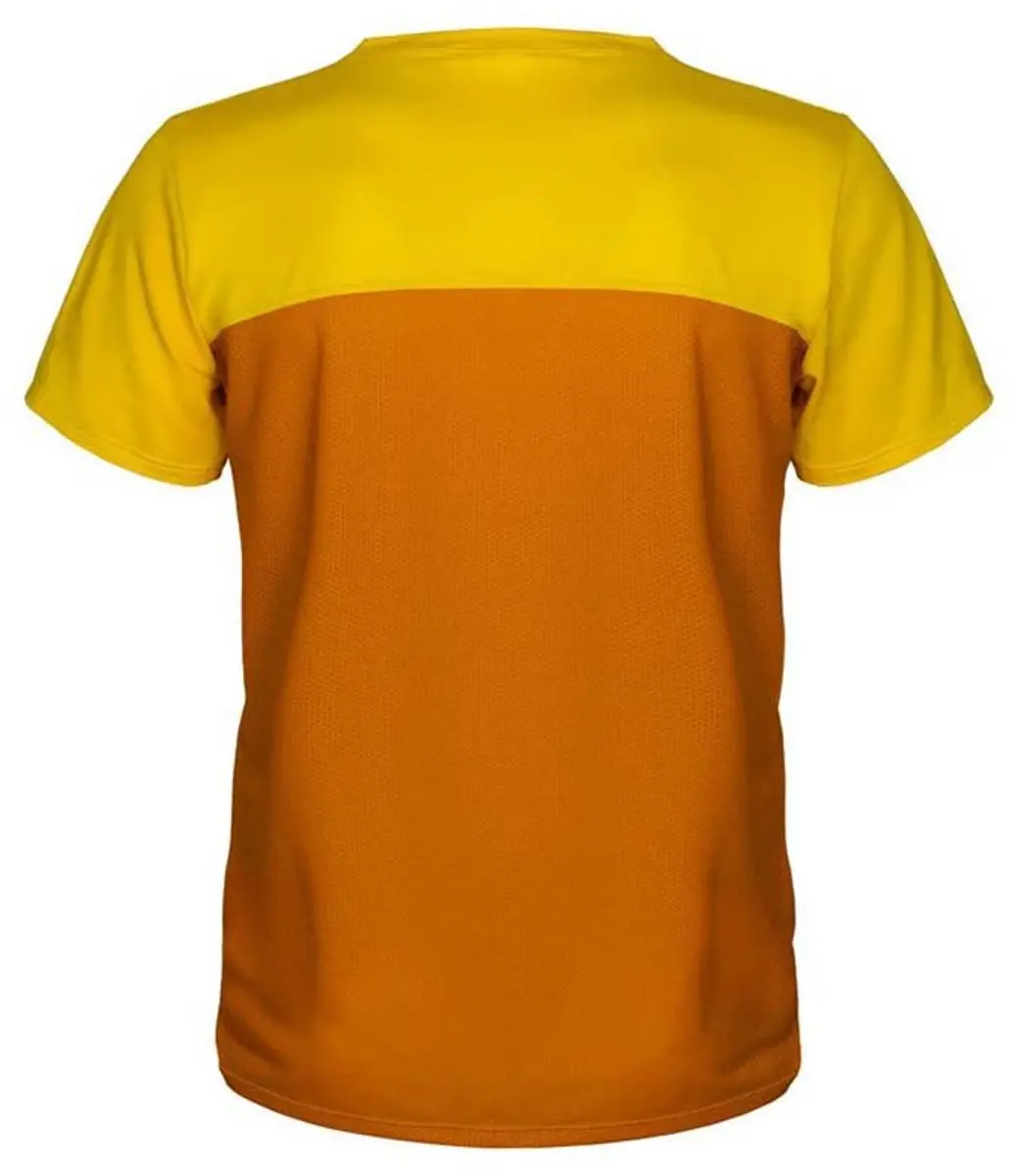 226ERS Color Block T-Shirt Korte Mouw - Geel - M - afbeelding 2 van 6