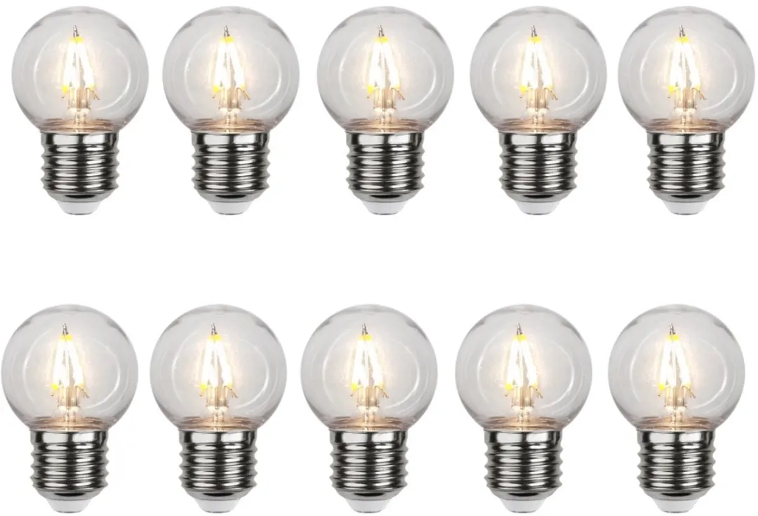 Star Trading G45 Kogellamp 1.4W E27 Warm Wit - 10 Stuks