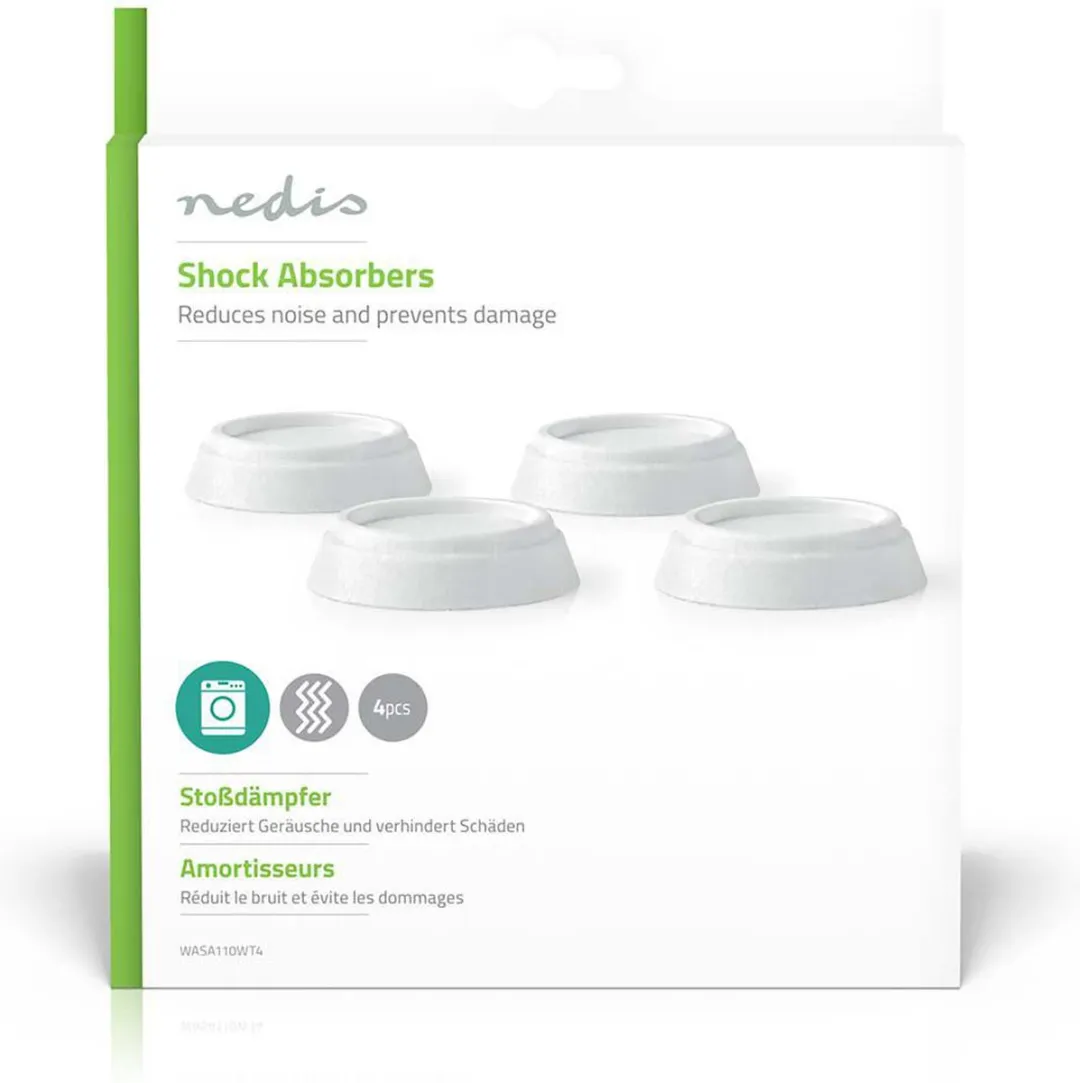 Nedis Trillingsdempers - Geschikt voor: Universeel - 4 Stuks - Wit - Kunststof