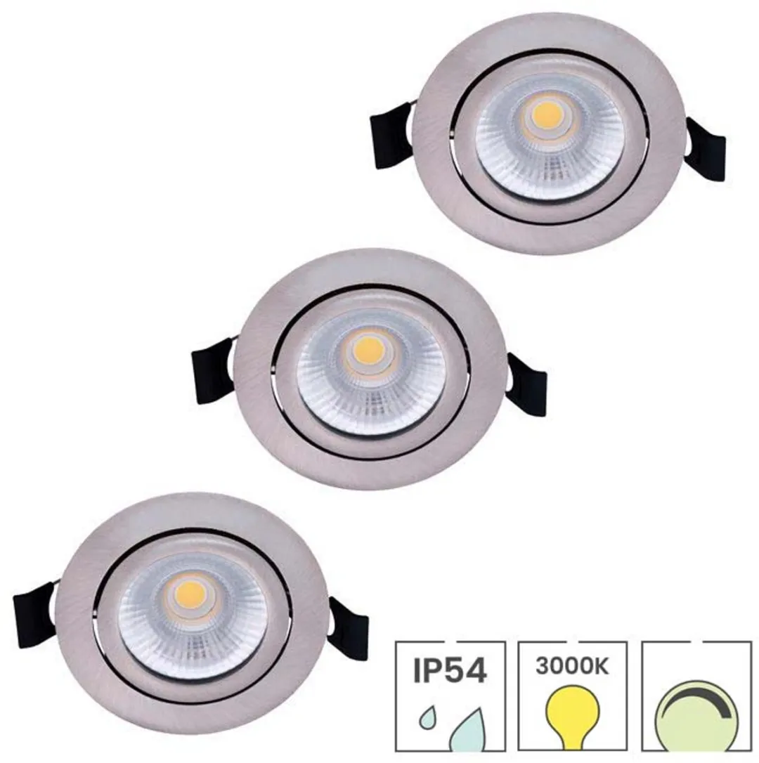 Lybardo Lage Inbouwspots 3-pack 5W Dimbaar - 3 Stuks