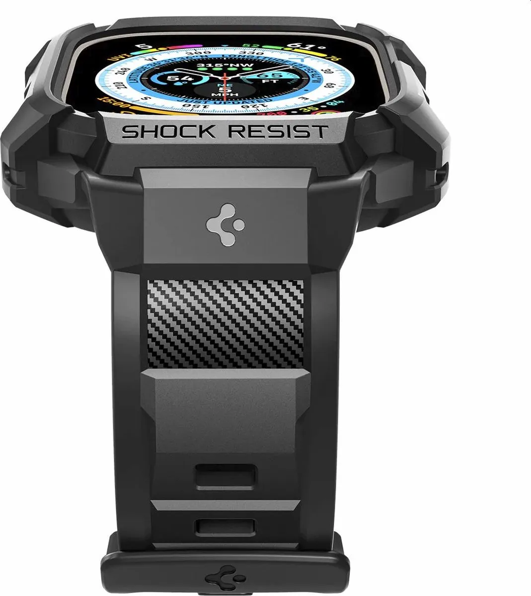Spigen Rugged Armor Pro - Apple Watch Ultra 49mm - Zwart