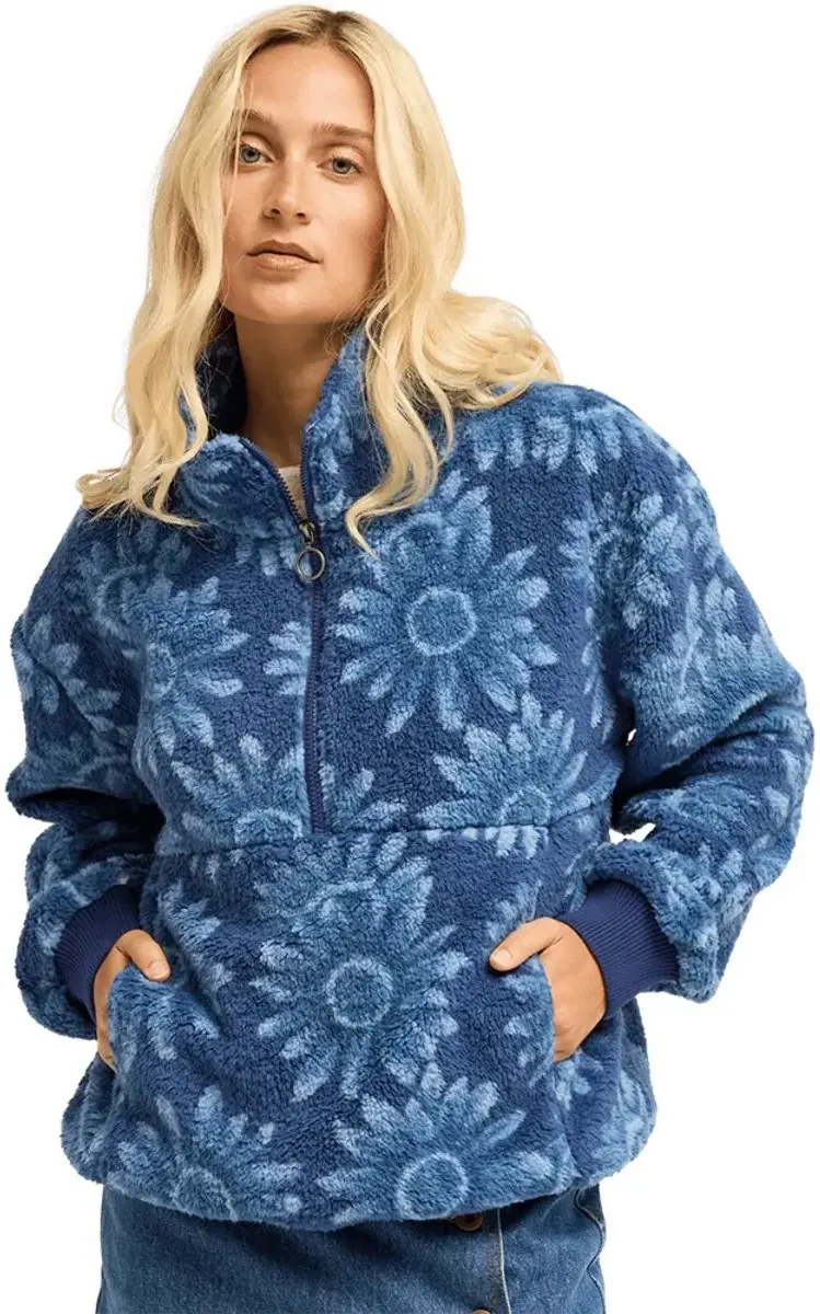 Billabong Time Off Half Zip Fleece Dames - Donkerblauw - M - afbeelding 3 van 4