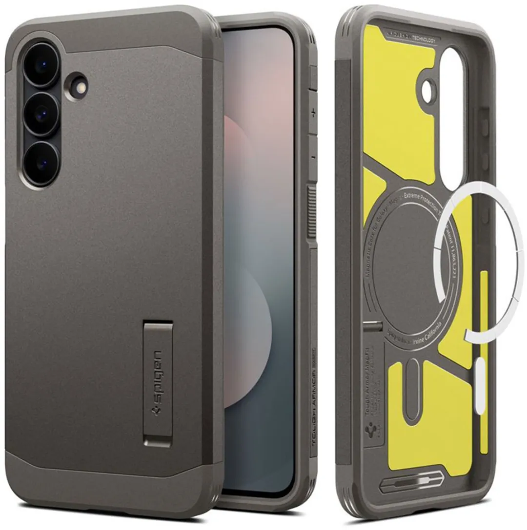 Spigen Tough Armor ACS10030 Hoes Samsung Galaxy S25 FE - Donkergrijs