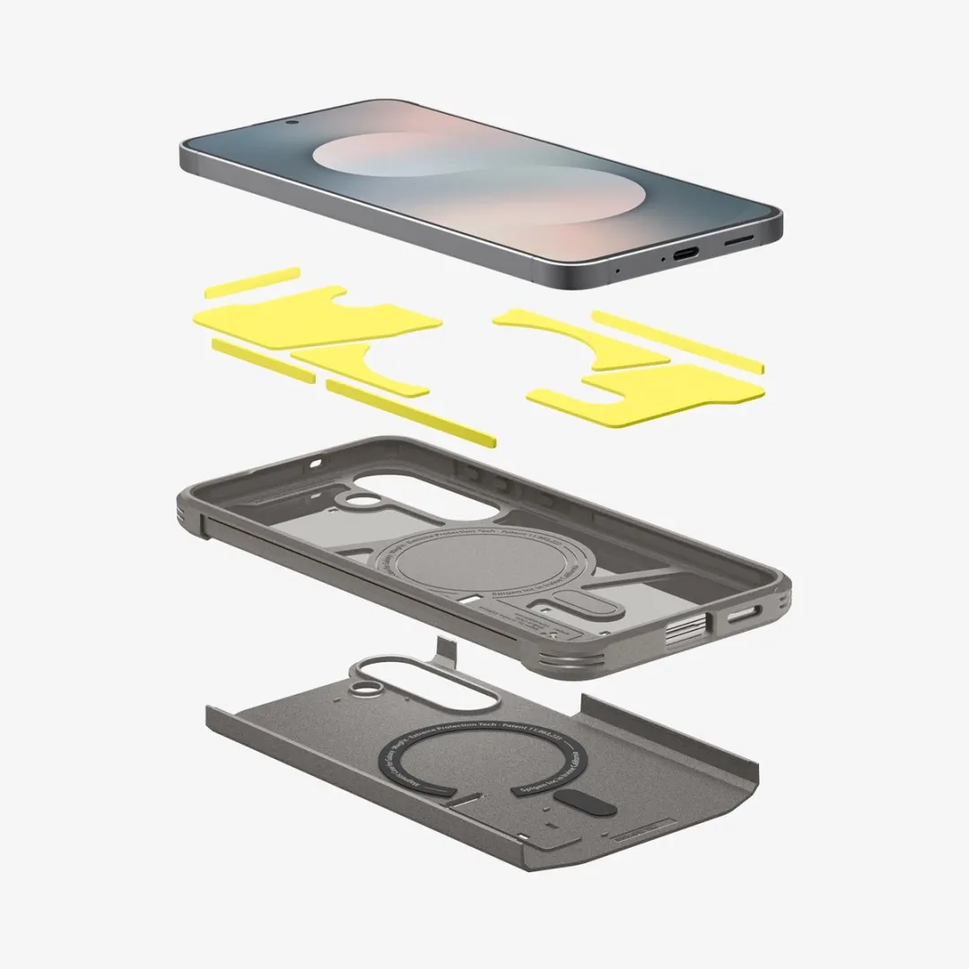 Spigen Tough Armor ACS10030 Hoes Samsung Galaxy S25 FE - Donkergrijs