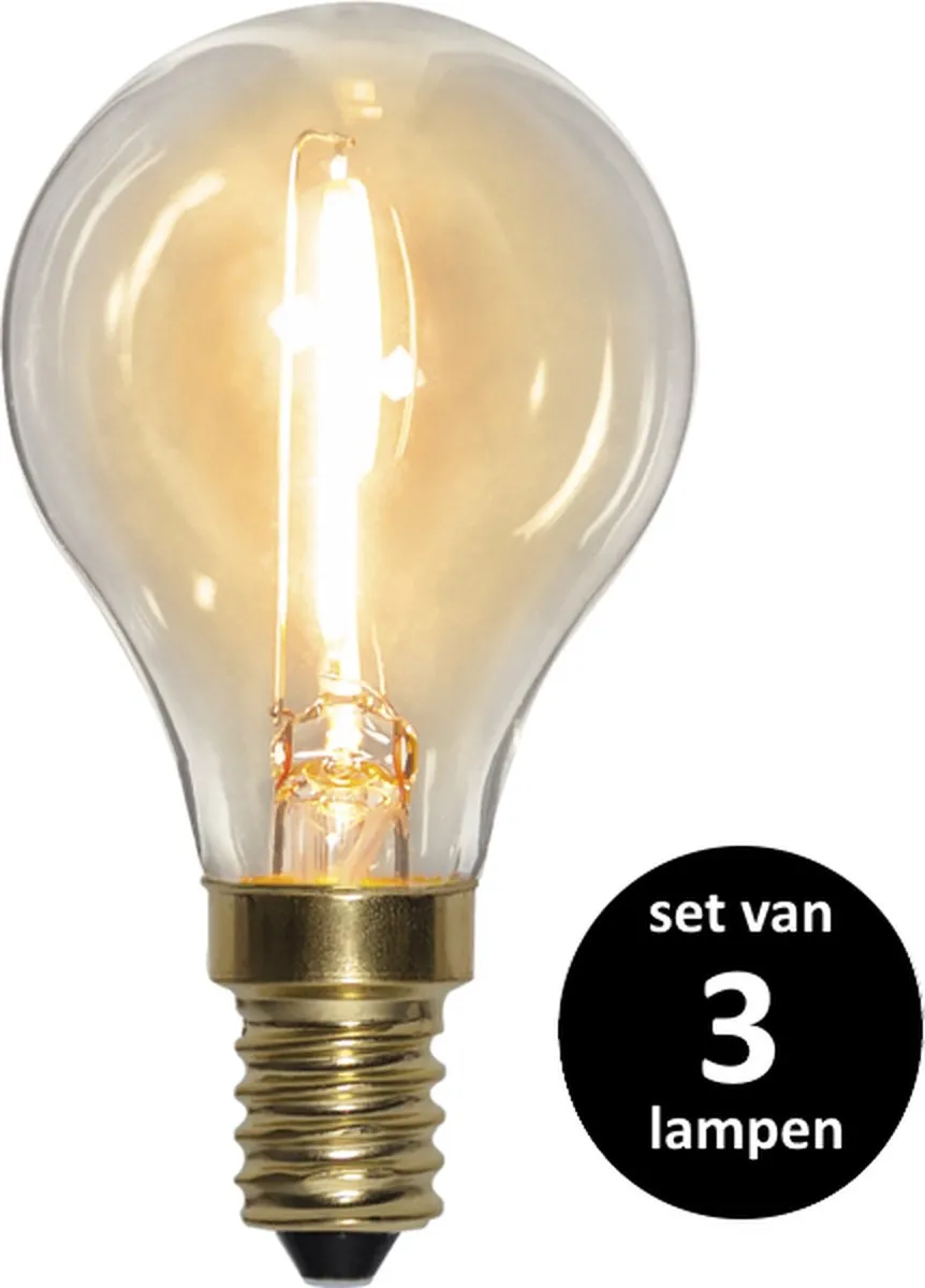 Star Trading Soft Glow Kogellamp E14 - 0.8W - 3 Stuks