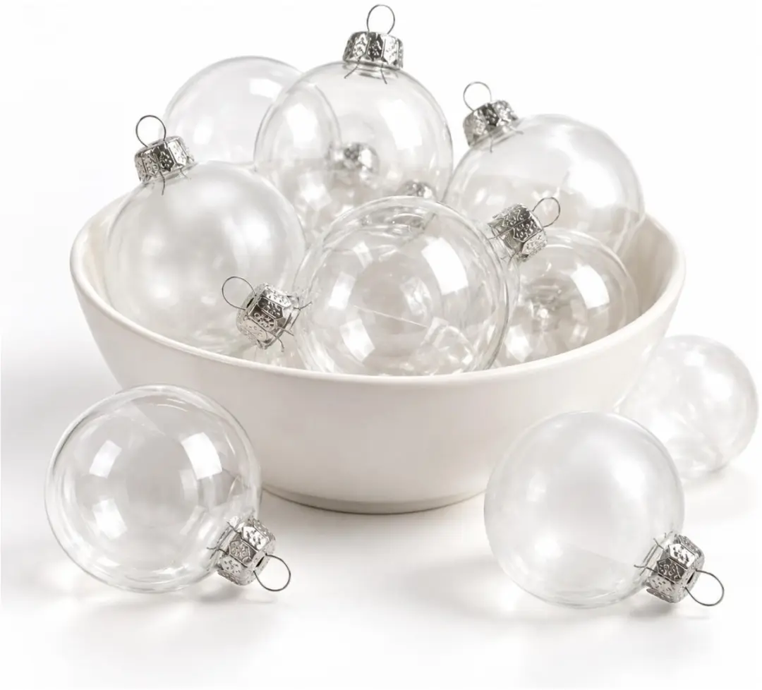 Decoris Transparante kerstballen glas