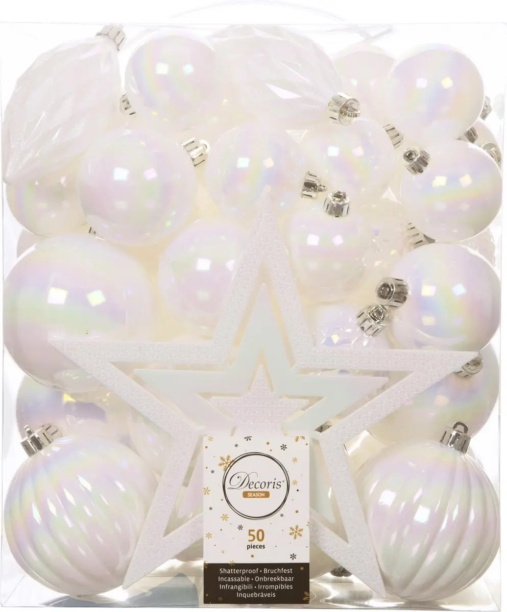 Decoris Kerstballen set van 55x stuks