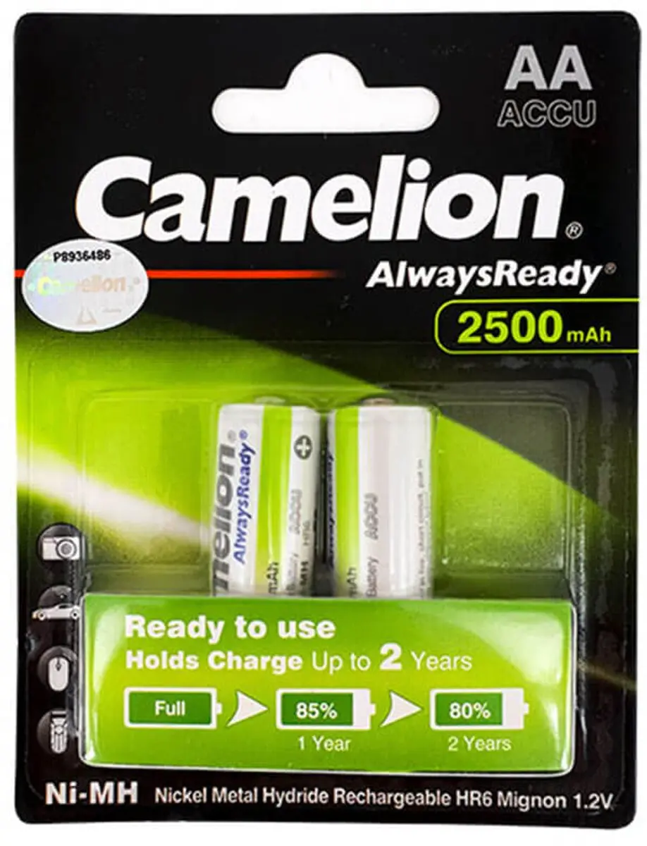 Camelion NI-MH Always Ready HR6 / AA / 2500mAh Oplaadbare Batterijen