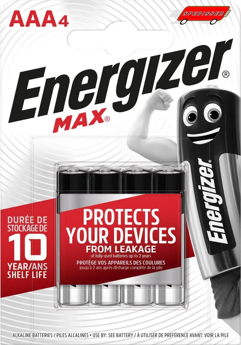 Energizer EN-MAXAAA4 Alkaline Batterij Aaa 1.5 V Max 4-blister