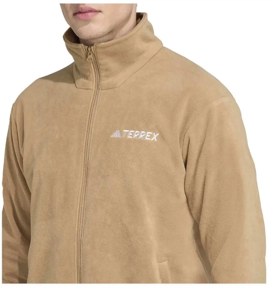 adidas TERREX Multi Essentials Fleece Jack - Heren - Bruin - afbeelding 3 van 6