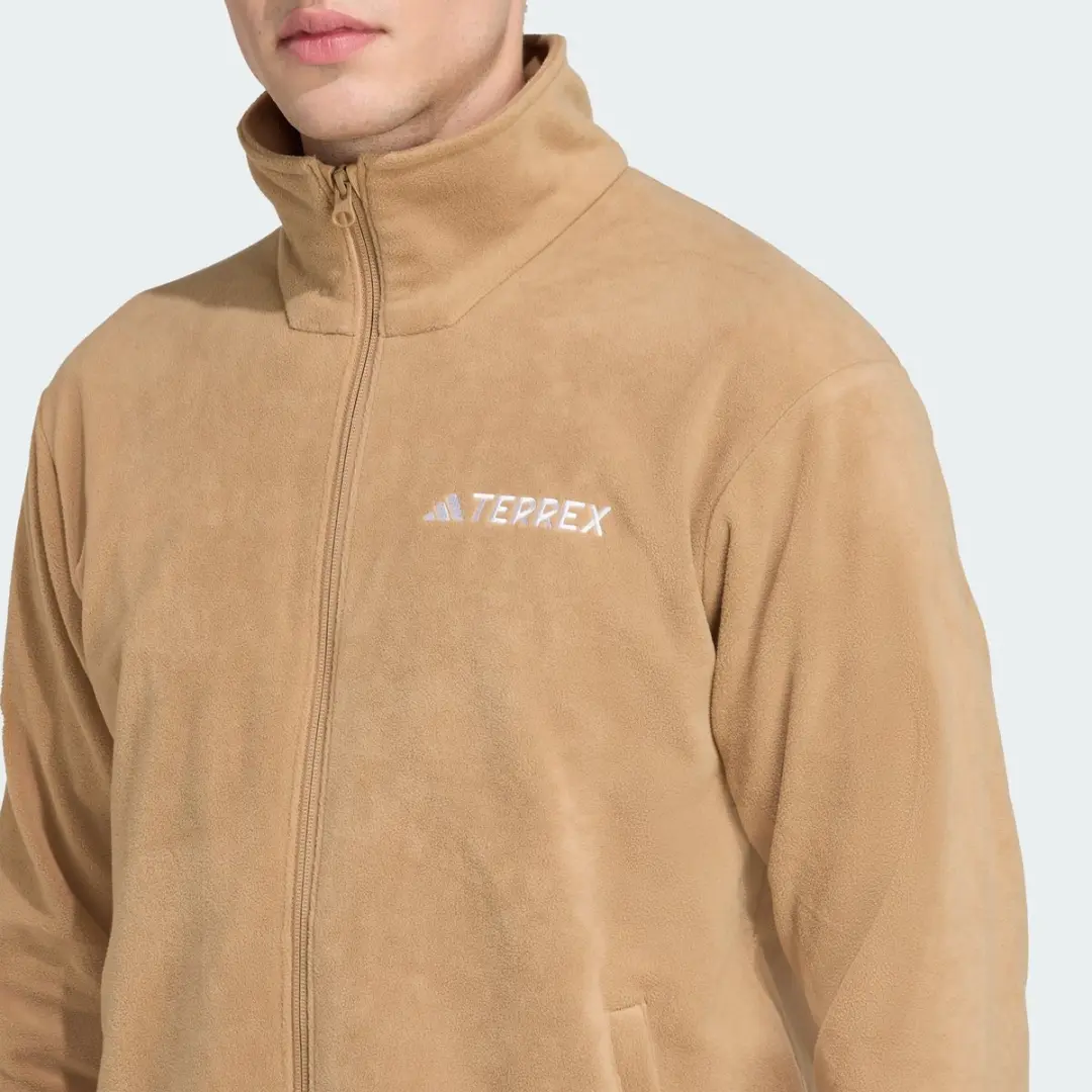 adidas TERREX Multi Essentials Fleece Jack - Heren - Bruin - afbeelding 5 van 6