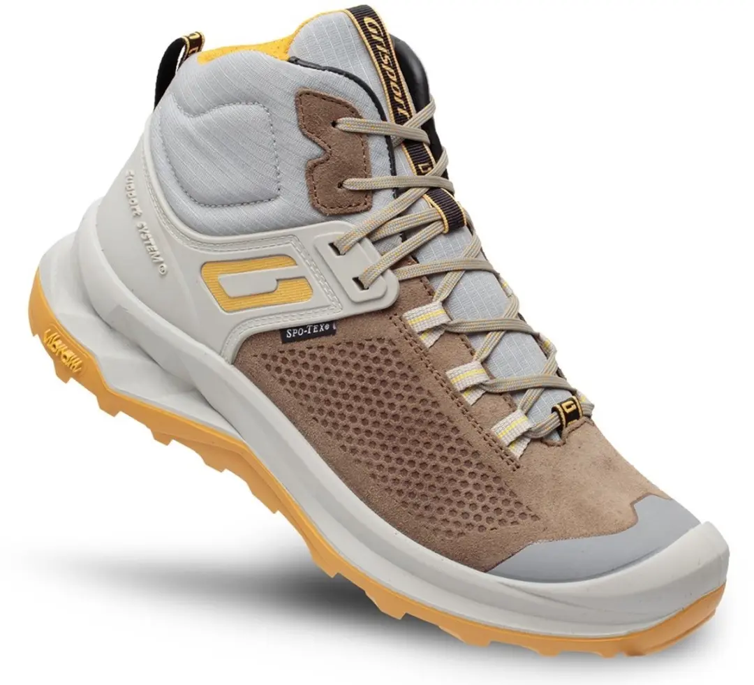 Grisport Discovery Mid bruin geel wandelschoenen uni (15407-170)