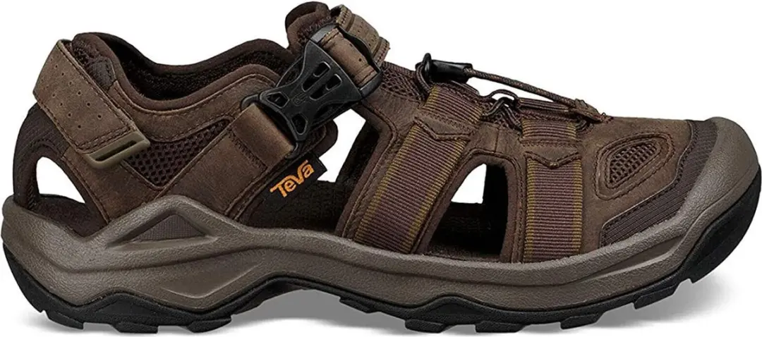 Teva Omnium 2 Leren Heren Sandalen - Turkish Coffee - afbeelding 5 van 6