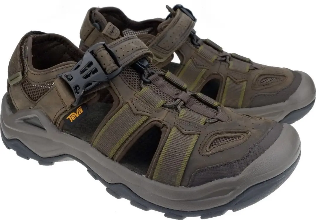 Teva Omnium 2 Leren Heren Sandalen - Turkish Coffee - afbeelding 6 van 6