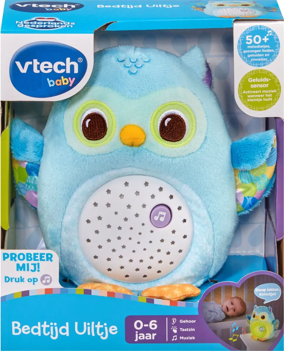 VTech Bedtijd Uiltje blauw - Interactieve knuffel - Muziek en Natuurgeluiden - Van 0 tot 6 jaar - afbeelding 2 van 6