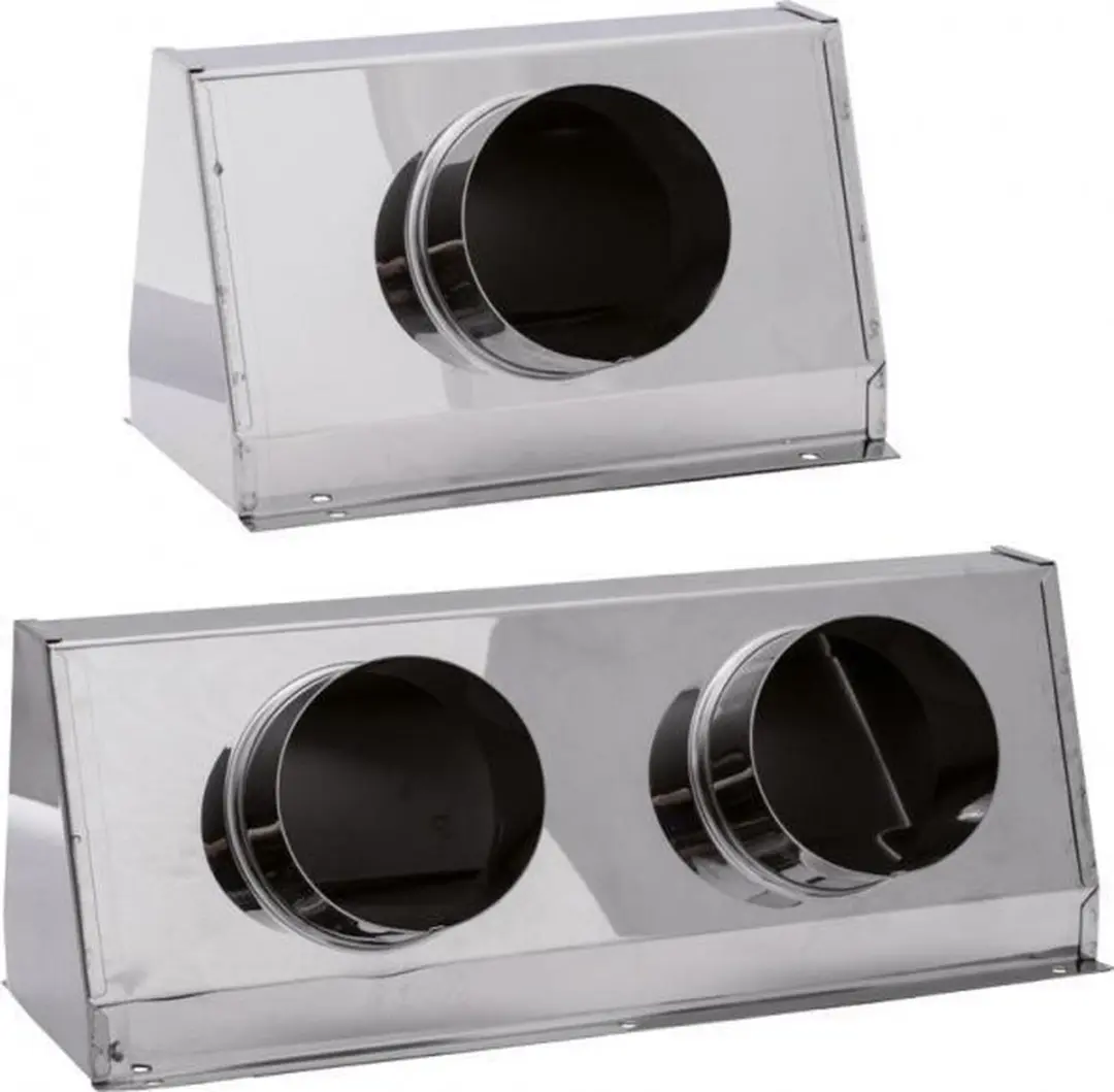 Osculati RVS Doradebox / Ventilatie Opvangbak 2 x Ø 75mm