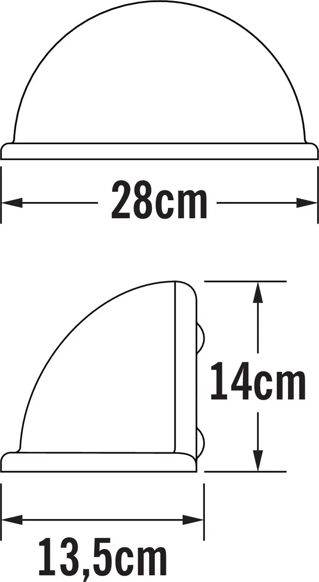 Konstsmide Torino Wandlamp RVS - 30cm - Buiten - E14
