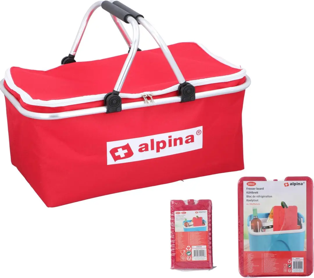 Alpina koeltas / koelbox + 5 koelelementen, lichtgewicht
