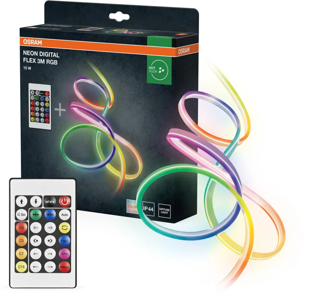 Osram Neon Digital Flex LED-strips 3M RGB - IP44 - RC