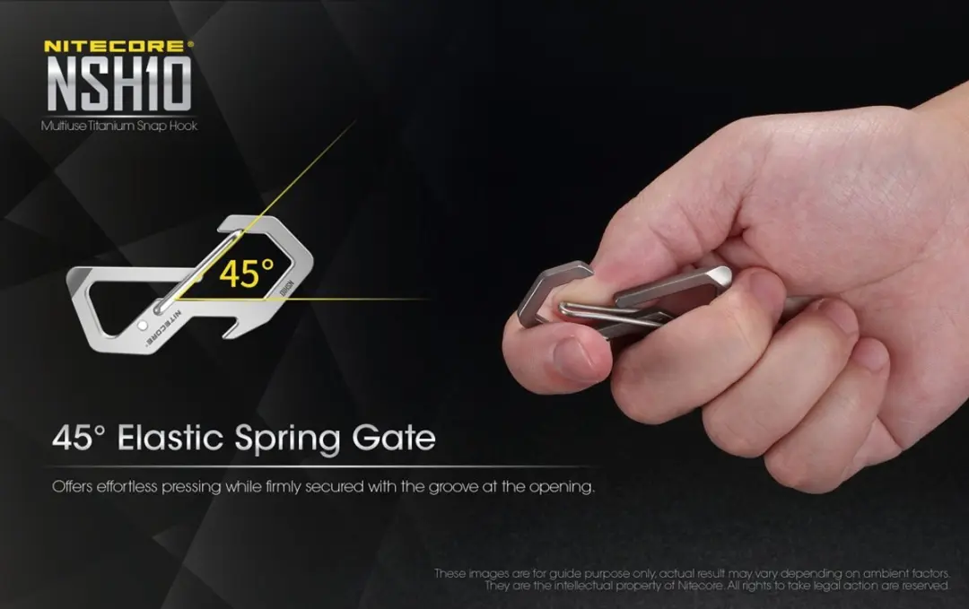Nitecore NSH10 Karabijn - Titanium - afbeelding 3 van 6