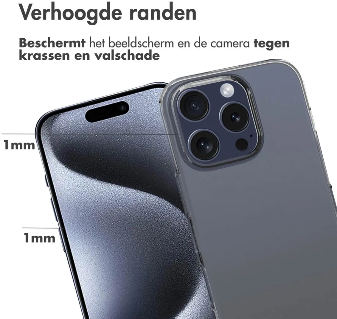 Accezz Hoesje iPhone 16 Pro Transparant