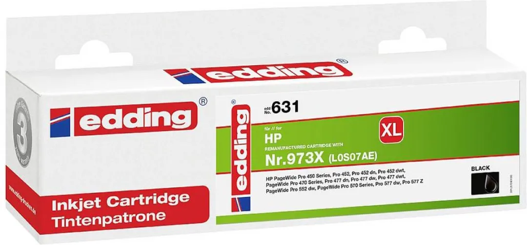 edding 18-631 Cartridge - Zwart - HP 973X compatibel