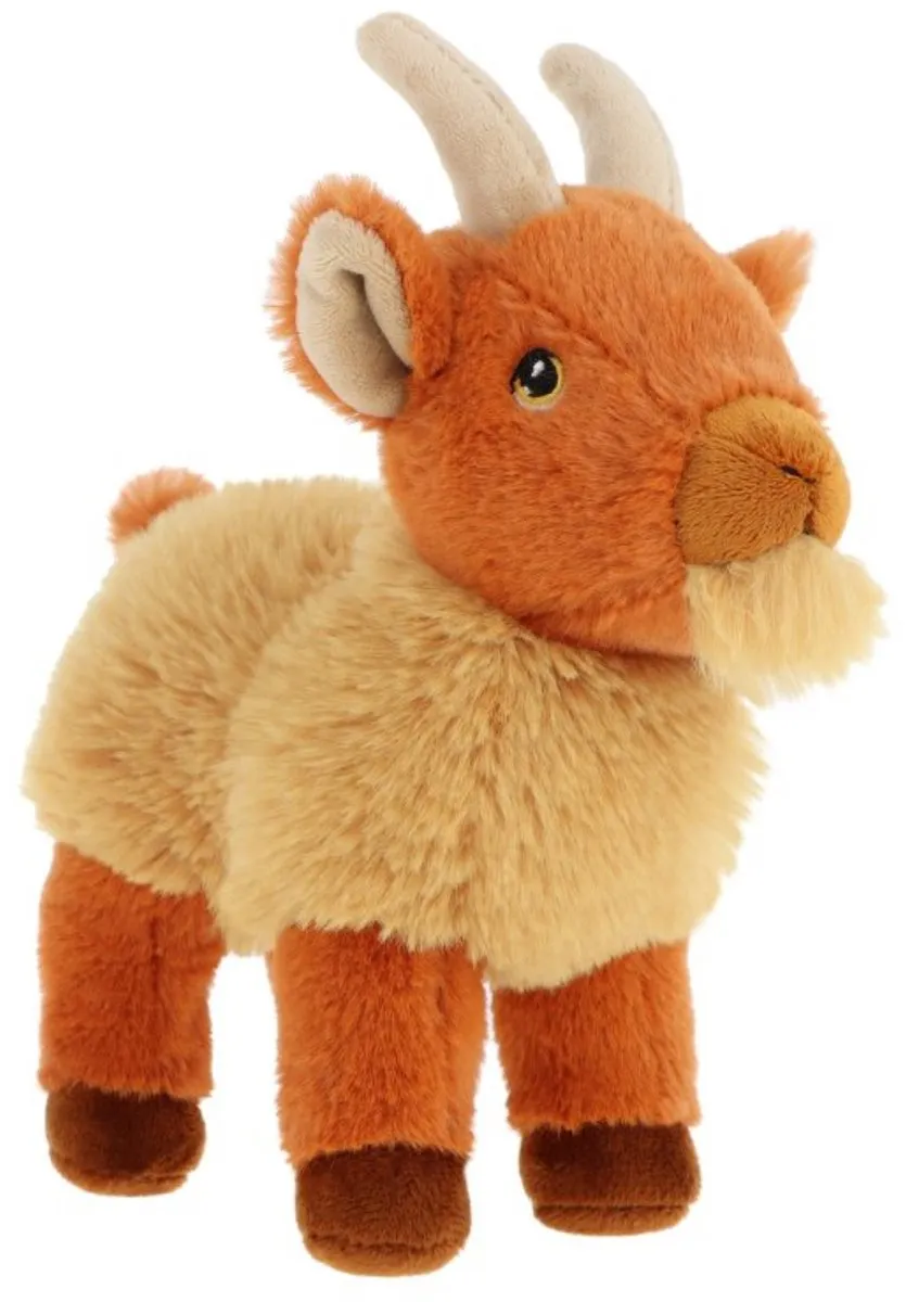 Keel Toys Pluche Geit Knuffel - Bruin - 20 cm
