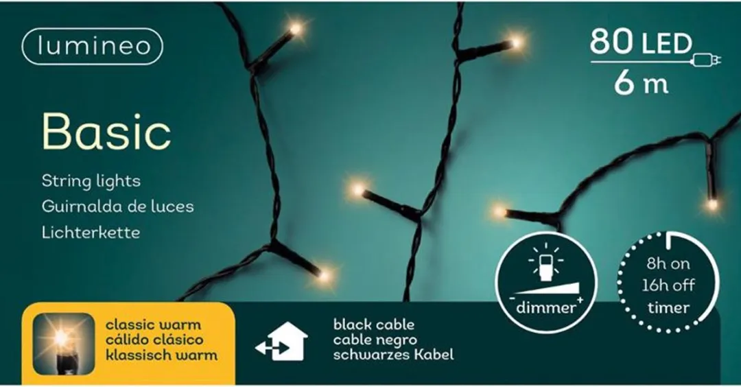 Lumineo LED Basisverlichting Buiten 480 Lichtpunten - 3mm - Extra Warm Wit