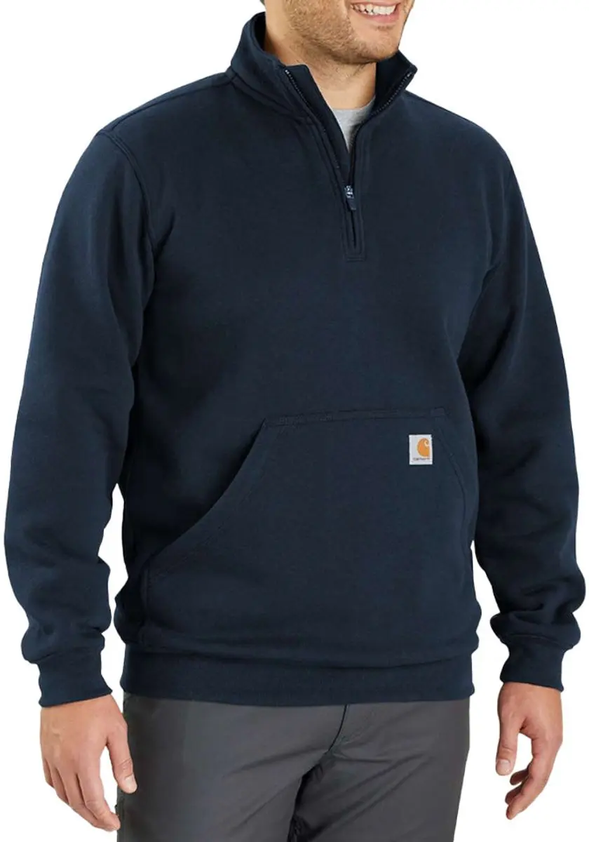 Carhartt Quarter-Zip Sweatshirt Heren - New Navy - afbeelding 4 van 6