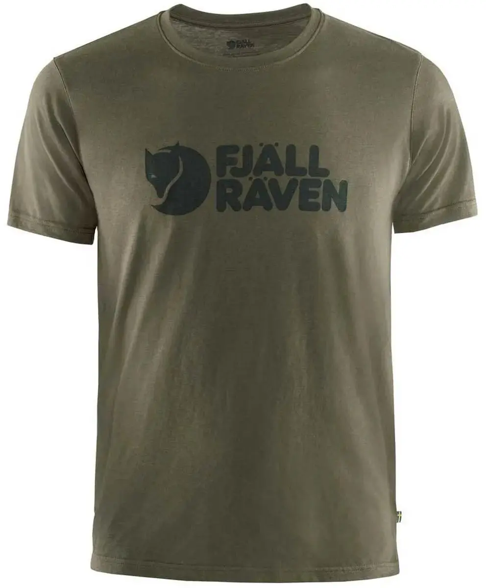Fjällräven Logo T-shirt Met Korte Mouwen Groen XS Man