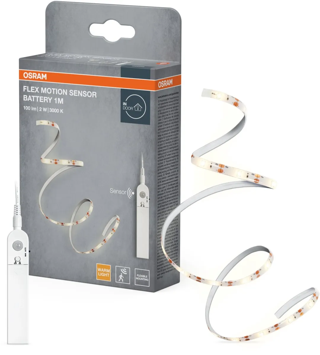Osram Flex Motion Sensor LED-strip 1m 2W 100lm - Warm wit