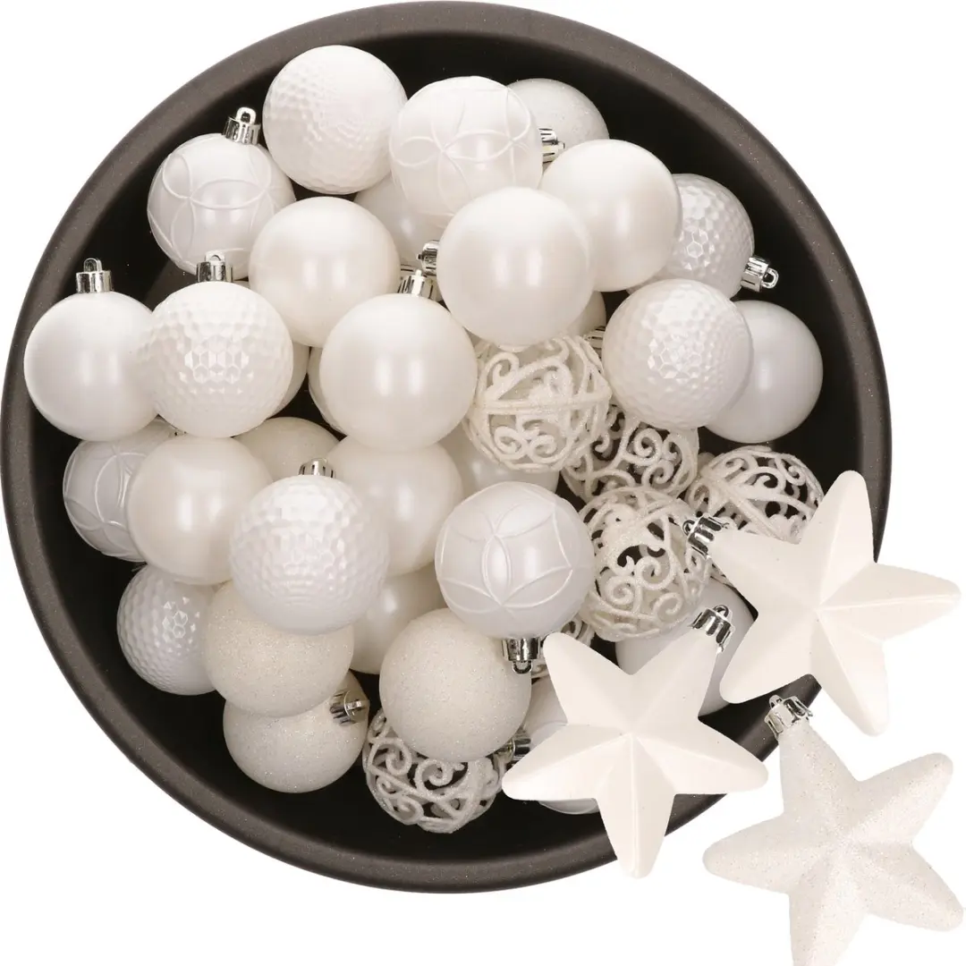 Kerstballen en sterren ornamenten
