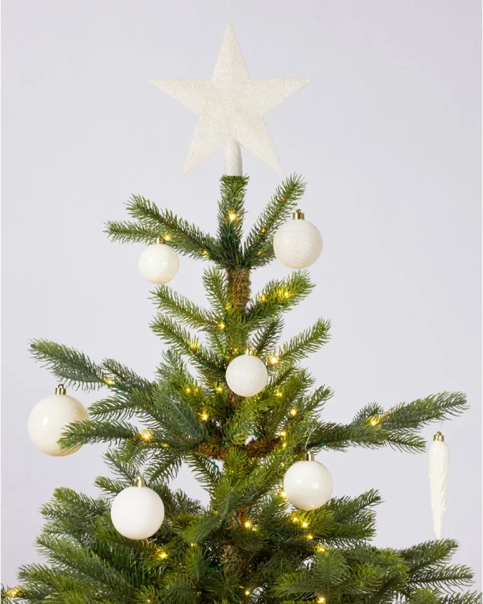 Decoris Kerstballen Mix Wolwit - 33 Stuks - afbeelding 3 van 6