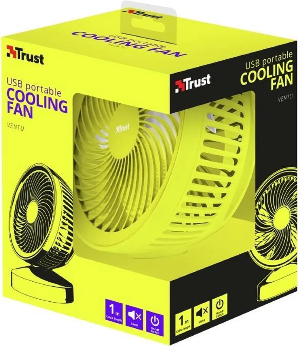 Trust Ventu USB Ventilator Geel - 4400mAh Powerbank