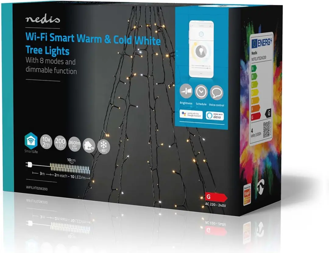 Nedis SmartLife WIFILXT02W200 Kerstboomverlichting