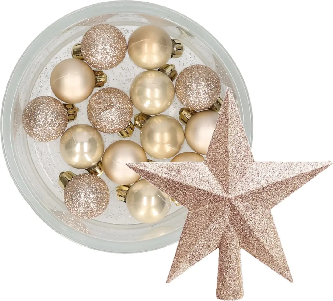 Decoris kerstballen 14x st 3 cm