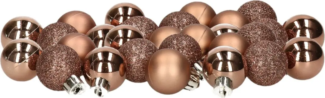 Decoris mini kerstballen 28x stuks