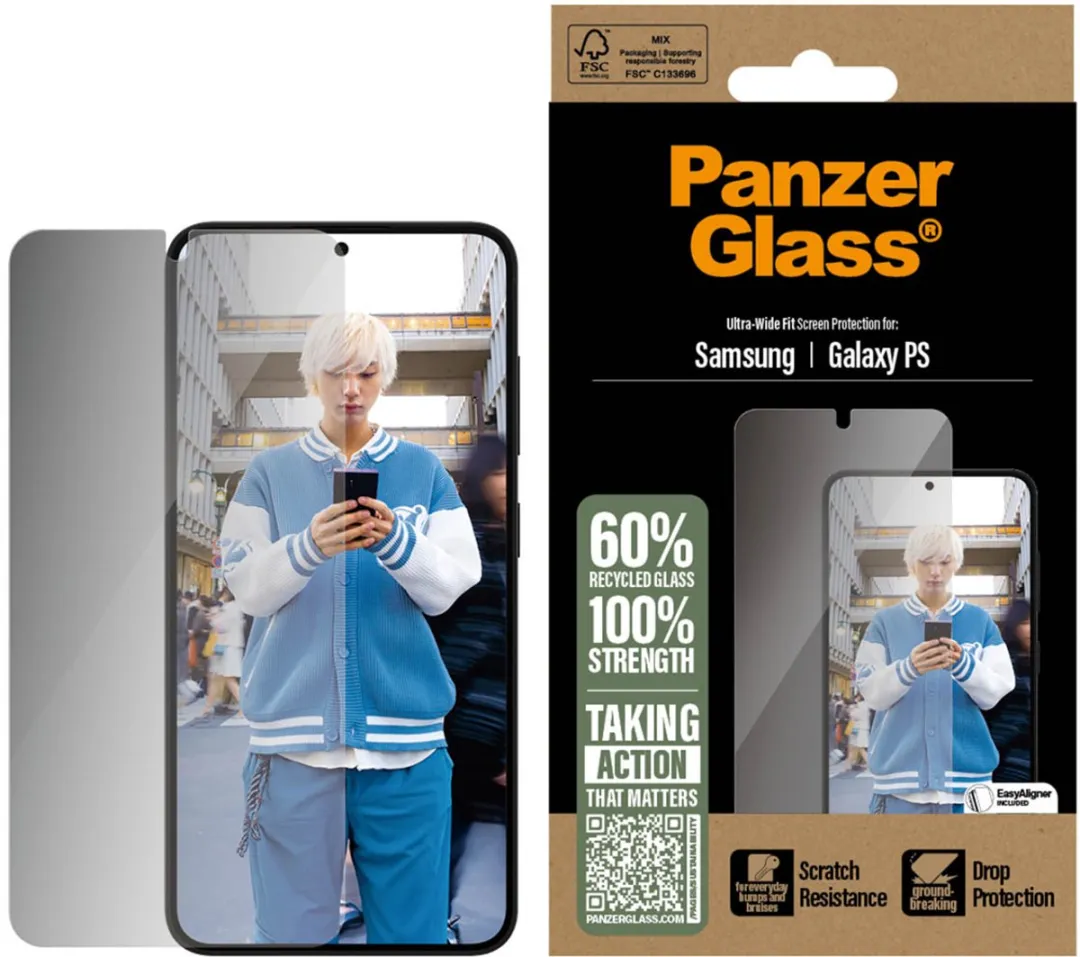PanzerGlass PG46491 Screenprotector Samsung Galaxy S25 Edge - Privacy Zwart