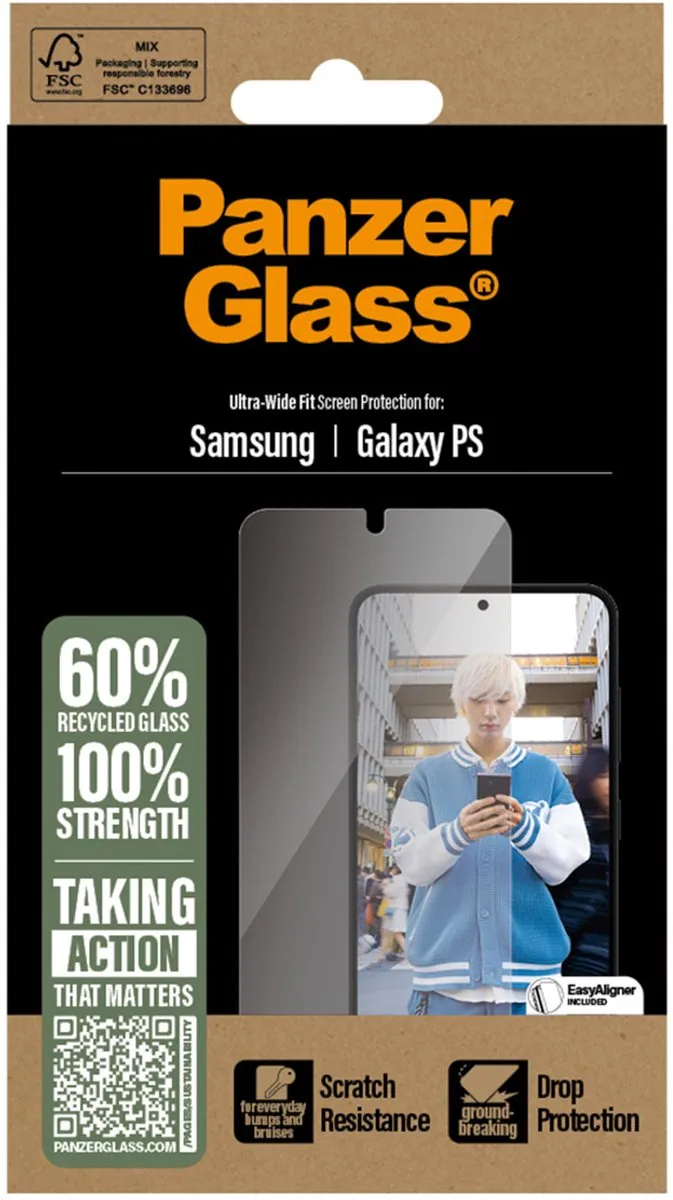 PanzerGlass PG46491 Screenprotector Samsung Galaxy S25 Edge - Privacy Zwart
