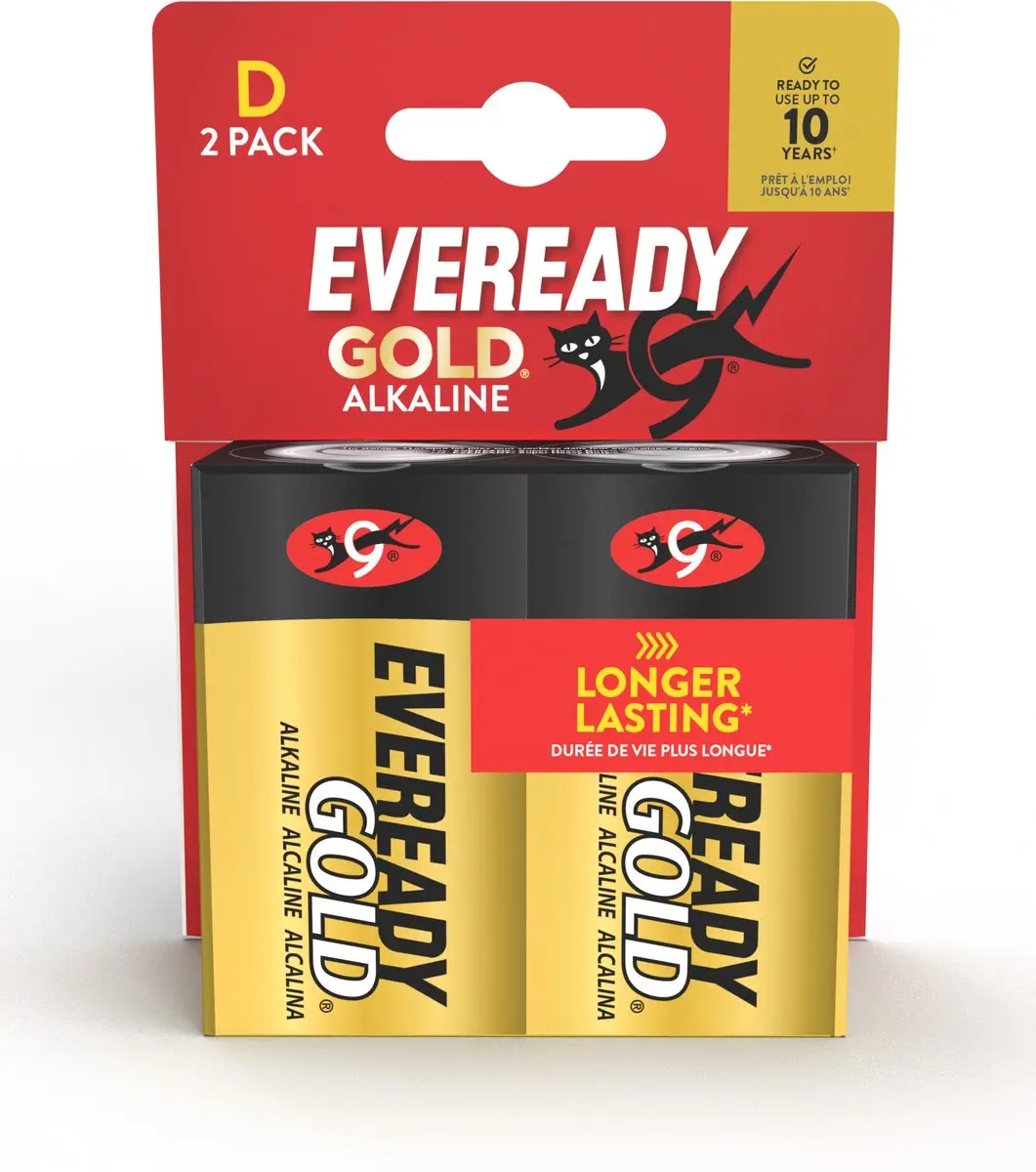 Energizer Eveready Gold D (LR20) Alkaline Batterijen