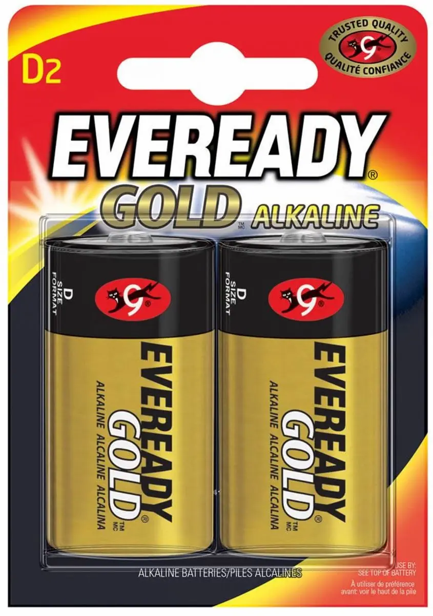 Energizer Eveready Gold D (LR20) Alkaline Batterijen - 1.5V - 2 stuks - afbeelding 2 van 2