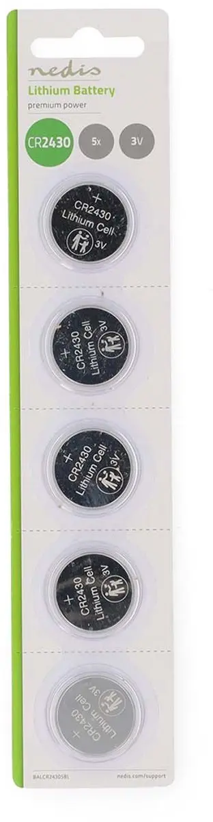 Nedis CR2430 Lithium-Knoopcelbatterij 3V - 5-Pak - afbeelding 5 van 6
