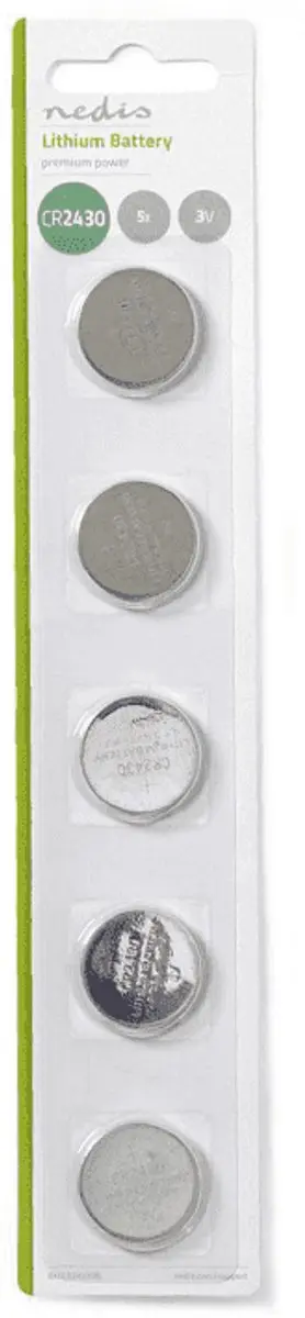 Nedis CR2430 Lithium-Knoopcelbatterij 3V - 5-Pak - afbeelding 6 van 6