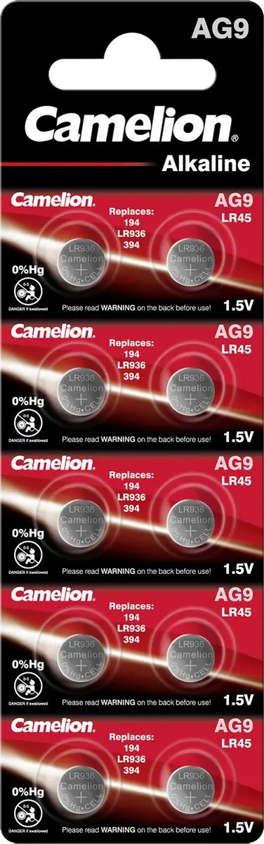Camelion AG9-BP10 Alkaline knoopcel batterij